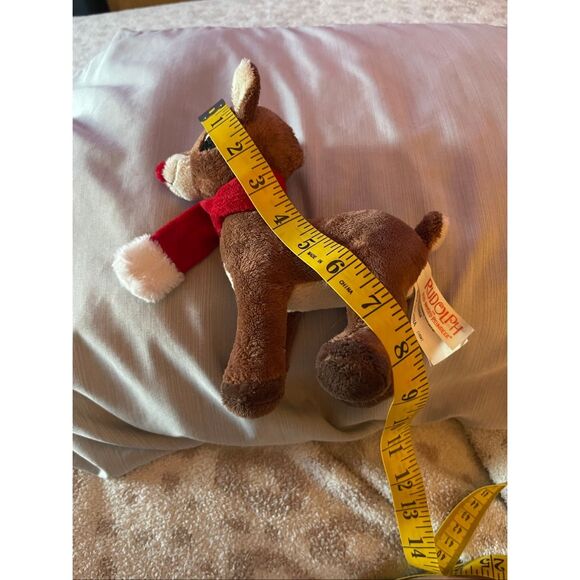 Rudolph the Red Nosed Reindeer Red Scarf Christmas Plush Stuffed Animal 8" - Picture 10 of 12